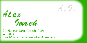 alex imreh business card